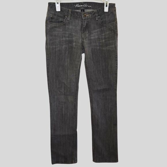 Kenneth Cole Jeans Women’s Size 6 Gray Stretch Mid Rise Straight Leg Denim - Picture 2 of 11